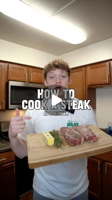 Ryan Brenner on Instagram: "How to cook THE BEST steak as a beginner! This is what I call the flip method, by far the easiest way to get a great cook on a steak.   -   #steak #steaktok #easyrecipe #lowcalorie #highprotein #caloriedeficit #steaktiktok #nystrip #howtocook #howto #hexclad #kerrygold #osmo #osmosalt #foodtok #foodie #food #steakdinner #steaks" Best Steak Cooking Method, How To Cook The Best Steak, New York Steak Recipes Oven, How To Cook A Steak, How To Cook A Steak On The Stove, Steak Recipes Videos, Best Steak Recipe, New York Steak Recipe, Steak Recipes Skillet