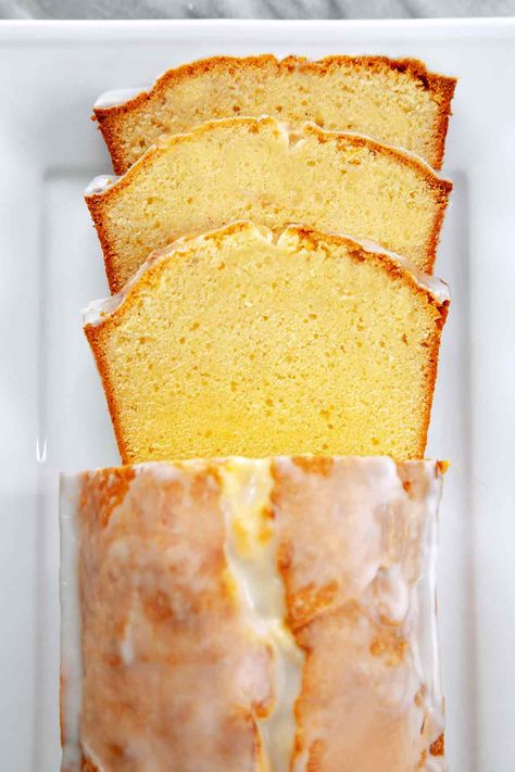 Cream Cheese Pound Cake with tart lemon glaze Baking Cream Cheese, Confectioners Sugar Glaze, Cheese Pound Cake Recipe, Cream Cheese Pound Cake Recipe, Joy Of Baking, Cheese Pound Cake, Cream Cheese Pound Cake, Torte Cupcake, Pound Cake Recipe