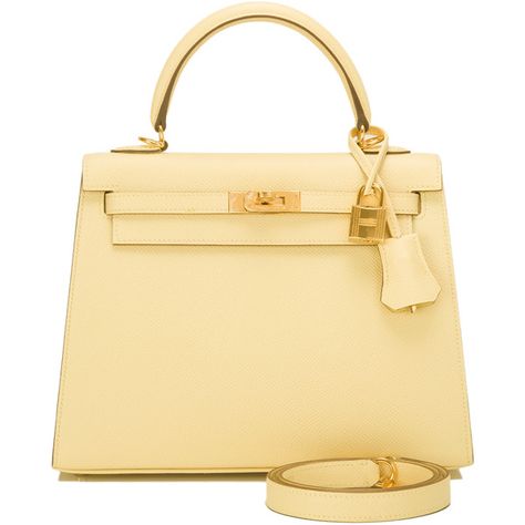 Sac Hermes Kelly, Tas Hermes, Hermes Purse, Beige Purses, Yellow Purses, Hermes Kelly Bag, Beige Handbags, Yellow Handbag, Kelly Bag