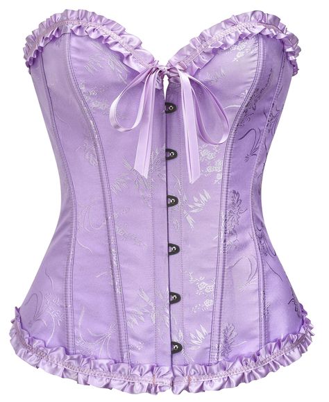 PRICES MAY VARY. MAKE ANY OUTFIT MORE SENSUAL: If you're looking for a piece that will turn heads and make an unforgettable impression, this corset top is the right choice! The corset tops for women will be the hottest piece of clothing in your closet. The corset shapewear will help you get the perfect hourglass figure by pushing up your bust and slimming down the waist. With their sleek and seductive design, these bustier tops for women are ideal for adding sensuality and sophistication. COMFOR Womens Corset Tops, Purple Corset, Fashion Corset, Corset Shapewear, Waist Corset, Lace Corset Top, Corset Tops, Overbust Corset, Vintage Inspired Outfits