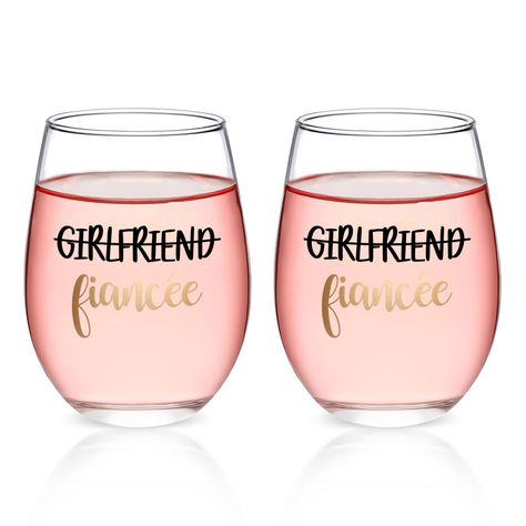 PRICES MAY VARY. LESBIAN GIFTS: Our fiancee and fiancee wine glass set is born for gift-giving! The engagement gifts for couples set is a novelty engagement gifts for lesbian couple, girlfriend, her, friends, women and fiancee. PREMIUM QUALITY: We use high quality glass materials, engagement gifts wine glass is very strong, there is no need to worry about easy to shatter or wear. Let fiancee use this fiancee wine glass every day. For a gift for any lesbian couple who likes to drink their favorit Wine Engagement Gift, Lesbian Wedding Gifts, Friends Women, Gifts For Girlfriends, Lesbian Gifts, Valentines Birthday, Girlfriend Anniversary, Gifts For Couples, Engagement Gifts For Couples