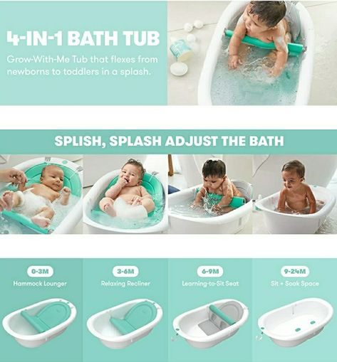 Frida-baby-4-in-1-grow-with-me-bath-tub Toddler Bath Tub, Toddler Bath Time, Baby Tub, Newborn Bath, Fisher Price Baby, Toddler Bath, Bath Seats, Baby Bath Tub, Baby Seat