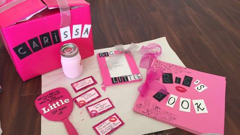 Little Hints: Big's Book: Mean Girls Theme Mean Girls Big Little Reveal, Big Little Hint Ideas, Rho Gamma, Big Little Basket, Sorority Ideas, Alpha Gam, Big Lil, Team Bonding, Birthday Party Set