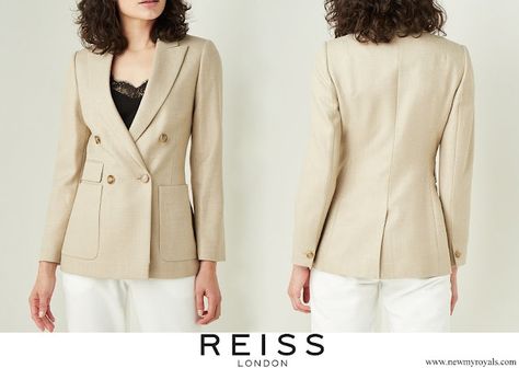 Reiss Larsson double-breasted blazer Baby Bank, Ballet Black, Sport Luxe, Pointed Ballet Flats, Kiki Mcdonough, Black Suede Flats, Wales Family, Blazer Women, Black Leather Pumps