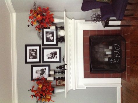 Photos gallery above the fireplace Family Pictures Above Fireplace, Above The Fireplace, Above Fireplace, Picture Arrangements, Fireplace Mantles, Living Room Redo, Living Room Color Schemes, Multiple Pictures, Room Walls