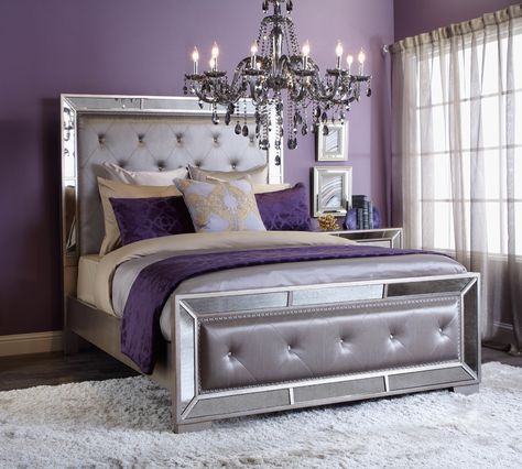 17 Magnificent Purple Bedrooms That Are Worth Seeing Plum Bedroom, Camo Bedroom, Purple Bedroom Design, Lady Cave, Lavender Bedroom, Lavender Walls, Design Seed, Purple Bedroom Decor, Green Bedroom Decor