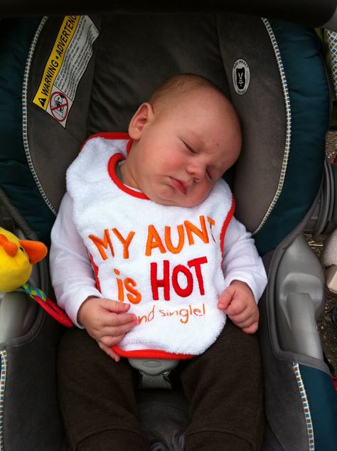 My Aunt is Hot and single! ..Cute baby Bib that I need to give to my future Niece or Nephew! Auntie And Nephew, Auntie Aesthetic, Aunt And Nephew, Single Aunt, Baby Hunter, Auntie Era, Rich Auntie, Baby Aunt, 2024 Board