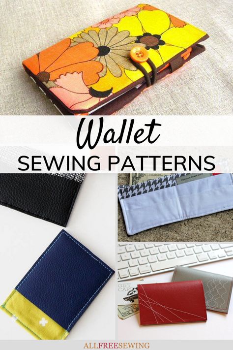 16 Free Wallet Sewing Patterns | When you visit this page, you will be stunned at how easy it is to make a unique and practical wallet. It will make you wonder why you ever bought a wallet in the first place! How To Make A Wallet, Fabric Wallet Pattern, Free Wallet Sewing Patterns, Diy Wallet Pattern, Bifold Wallet Pattern, Wallet Pattern Free, Wallet Sewing Pattern, Sew Wallet, Trendy Sewing Projects