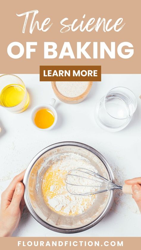 the Chemistry of Baking with baking basics for beginners Science Of Cooking, Baking Fundamentals, Science Of Baking, Cooking Science, Healthy Baking Substitutes, Baking Techniques, Baking Skills, Tv Chefs, Baking Substitutes