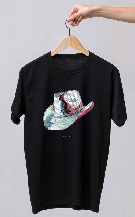 beyoncé renaissance tour, cowboy hat oil painting, aesthetic minimalist shirt, vintage style graphic tee Beyonce Graphic Tee, Beyonce Shirt, Oil Painting Aesthetic, Minimalist Shirt, Disco Cowgirl, Style Graphic Tee, Painting Aesthetic, Aesthetic Minimalist, Tour Shirt