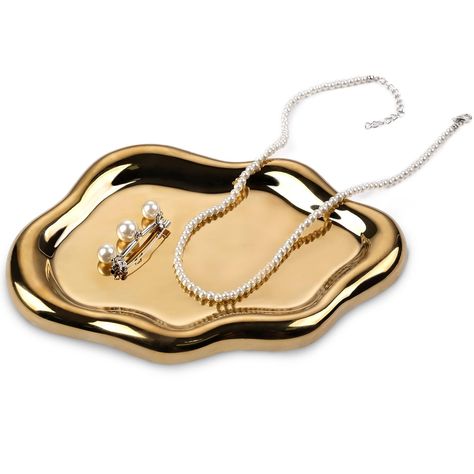 PRICES MAY VARY. Aesthetic Jewelry Tray – This cute ceramic jewelry tray features classy silver tone finish. Make a great trinket dish to keep rings, earrings, and small accessories all in one place. It also suitable to be a catch all bowl for keys. This ceramic decorative jewelry dish is the perfect accent to elevate a dresser or countertop while displaying your favorite jewelry. Exquisite design – This silver jewelry tray features an elegant cloud shape. Using this small trinket dish as a jewe Jewelry Dish Aesthetic, Jewelry Tray Aesthetic, Cute Jewelry Dish, Dish Aesthetic, Condo Room, Ceramic Cute, Glamour Decor, Friends Thanksgiving, Cloud Shape