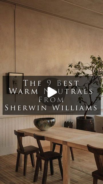 Kreiss on Instagram: "Here are the 9 best warm neutrals from Sherwin Williams.

#sherwinwilliamspaintcolors #paintcolorideas #paintingtips #paintcolors #luxuryinteriordesign #luxuryhomedesign #luxuryfurniture #homeinspiration" Sherwin Williams Japandi, Soft Fawn Sherwin Williams, Stone Lion Sherwin Williams Living Rooms, Wool Skein Sherwin Williams Living Rooms, Llama Wool Sherwin Williams, Truly Taupe Sherwin Williams, Studio Beige Sherwin Williams, Sherwin Williams Mushroom Colors, Cheviot Sherwin Williams