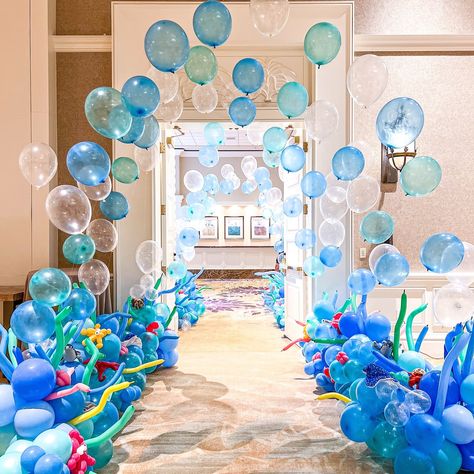 Underwater Theme Birthday Party, Underwater Birthday Theme, Underwater Party Theme, Underwater Theme Party, Fishing Themed Birthday Party, Underwater Party, Ocean Theme Birthday, Underwater Theme, Hawaiian Decor