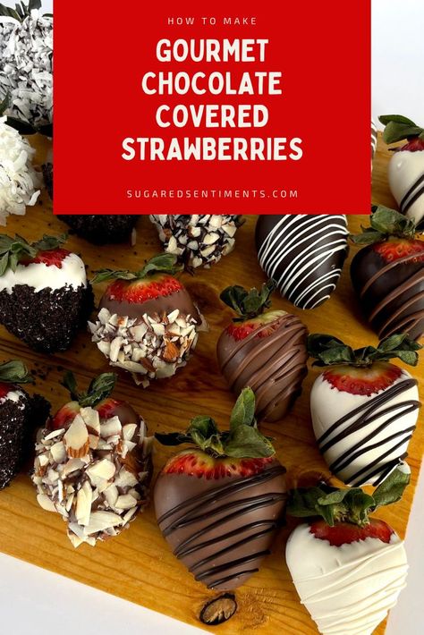 Making Gourmet Chocolate Covered Strawberries at home, the easy way!! Gourmet Chocolate Covered Strawberries, Dutch Butter Cake, Gourmet Chocolate, Covered Strawberries, Butter Cake, Chocolate Strawberries, Chocolate Covered Strawberries, No Bake Cookies, Chocolate Covered