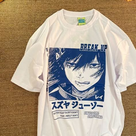 Dream Wardrobe Clothing Aesthetic, T Shirt Prints Aesthetic, Harajuku Shirt, Aesthetic Shirt, Shirt Design Inspiration, Shirt Print Design, Anime Shirt, Dream Clothes, Retro Outfits