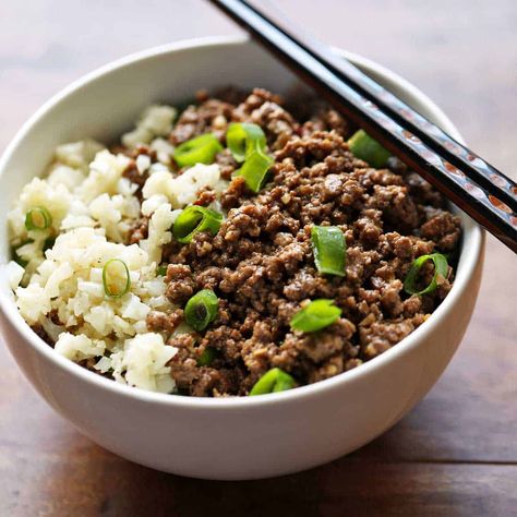 Korean Ground Beef Recipes Korean, Korean Ground Beef, Menu Sarapan Sehat, Ground Beef Recipe, Healthy Ground Beef, Ground Beef Recipes Healthy, Breakfast Low Carb, Low Carb Meal, Korean Beef