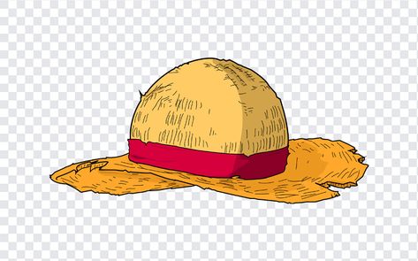 Luffy's Straw Hat in One Piece Luffy From One Piece, Luffy Straw Hat Tattoo, Png Designs Free, One Piece Clipart, Strawhat Logo, One Piece Hats, Luffy's Hat, Luffy Logo, Nv Logo