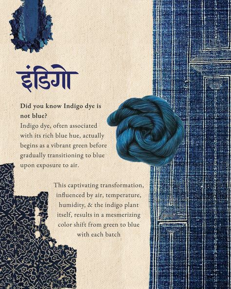 Today, India's indigo craftsmanship continues to thrive, blending ancient methods with contemporary applications. Artisans across the country preserve traditional techniques while embracing sustainable practices, ensuring the legacy of indigo dye remains integral to India's cultural heritage and textile industry. Indian Blue Aesthetic, Indian Illustrations, Textile Portfolio, Mood Board Fashion Inspiration, Farida Gupta, Bridal Foot Jewelry, India Textiles, Indigo Dyeing, Fabric Dyeing Techniques