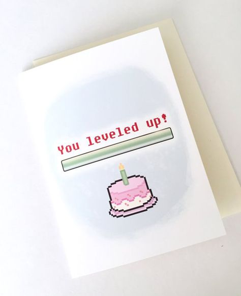 50 funny birthday card ideas – Learn Gamer Funny, Bday Cards, Art Carte, Birthday Cards For Friends, Card Drawing, Retro Gamer, Birthday Cards Diy, Art Card, Diy Birthday Gifts