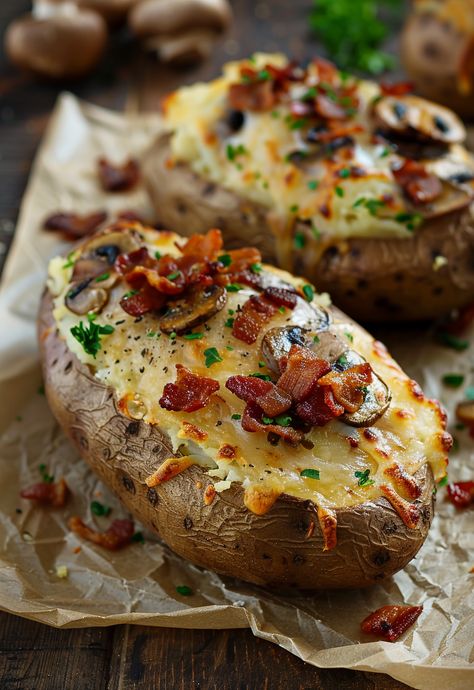 Learn How to Cook Loaded Baked Potato Recipe For Free | Recipes You'll Love, Made Easy! Loaded Baked Potato Recipes, Loaded Baked Potato, Blt Sandwich Recipes, Vegan Blt Sandwich, Cottage Cheese Pasta, Cheese Pasta Recipes, Loaded Mashed Potatoes, Loaded Potato, Baked Potato Recipes