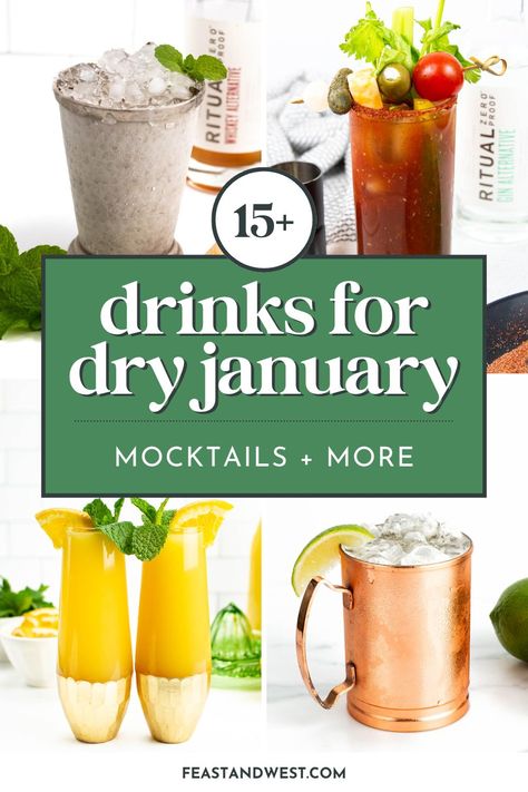 January Drinks, Nonalcoholic Party Drinks, Best Mocktails, Shirley Temple Drink, Alcohol Free Cocktails, Non Alcoholic Wine, Non Alcoholic Beer, Dry January, Non Alcoholic Cocktails