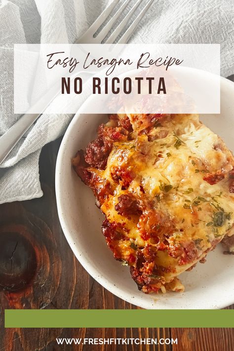 Easy Lasagna Recipe with No Ricotta and No Cottage cheese Lasagna Recipe Without Cottage Cheese, Lasagna Recipe Ricotta Cheese, Easy Lasagna Recipe Without Ricotta, Easy Lasagne Recipes, Cottage Cheese Lasagna Recipe, Lasagna Recipe Without Ricotta, Cheese Lasagna Recipe, Healthy Lasagna Recipes, Lasagna With Cottage Cheese