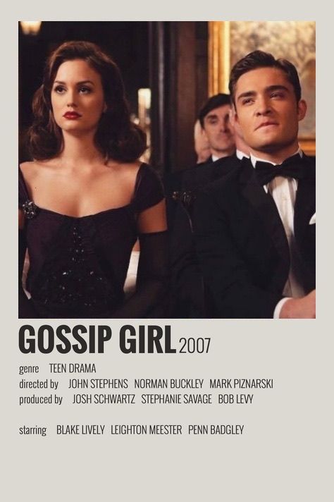 Halloween Costume Movie, Mode Gossip Girl, Polaroid Movie Poster, Gossip Girl Aesthetic, Film Vintage, Penn Badgley, Iconic Movie Posters, Movie Card, Girly Movies