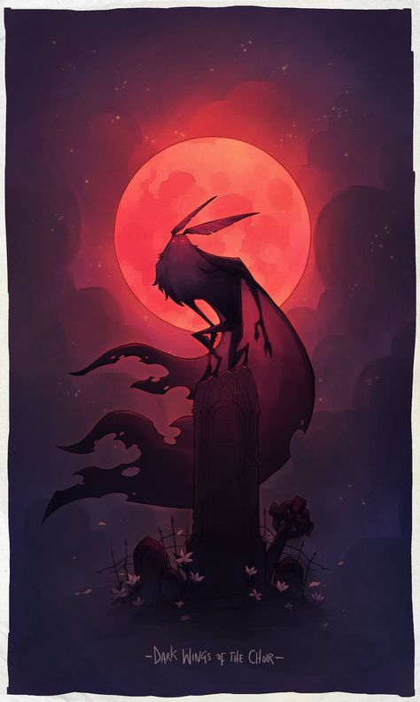 Mothman Wallpaper Iphone, Mothman Art, Bloodborne Inspired, Toby Allen, Paranormal Aesthetic, Inspired Illustration, Creature Feature, Blood Moon, Monster Design