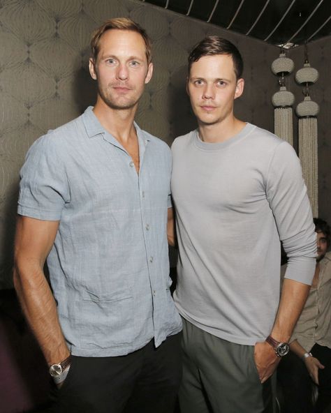 NEW! Alexander Skarsgard and Bill Skarsgard attend Flaunt and Ermenegildo Zegna's celebration of The Prelude Issue with Bill Skarsgard at… Skarsgard Brothers, Skarsgard Family, Alexander Johan Hjalmar Skarsgård, Bill Istvan Günther Skarsgård, Alex Pics, Eric Northman, Bill Skarsgard, Alexander Skarsgard, Bucky Barnes