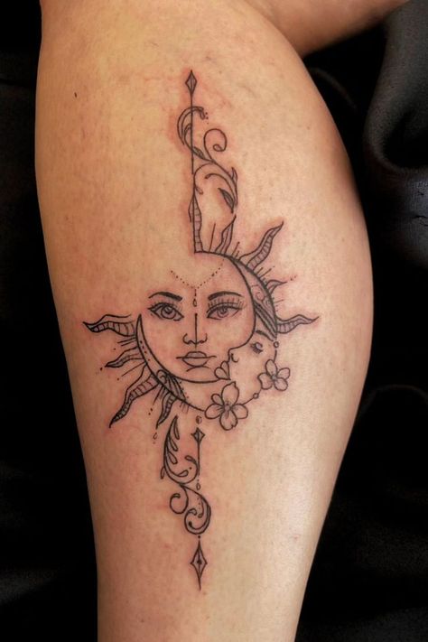 Discover the enchanting world of Sun and Moon Tattoos! Explore the harmony of opposites, the beauty of celestial art, and the symbolism of balance and transformation. Express your unique journey with ink. #sunandmoontattoos #sunandmoontattoo #tattooart Sun And Moon Tattoos, Sun And Moon Tattoo, Armband Tattoos, Moon Tattoos, Sharpie Tattoos, Tattoos For Women Flowers, Moon Tattoo Designs, Mother Tattoos, Sun Tattoos