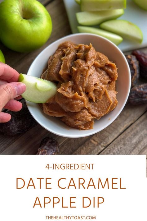 Date Apple Dip, Date Dip For Apples, Cooking Dates Recipes, Date Dip Recipe, Dried Dates Recipes Healthy, Pumpkin And Dates Recipe, Date Caramel Apples, Apple Dates Recipes, Vegan Date Dessert