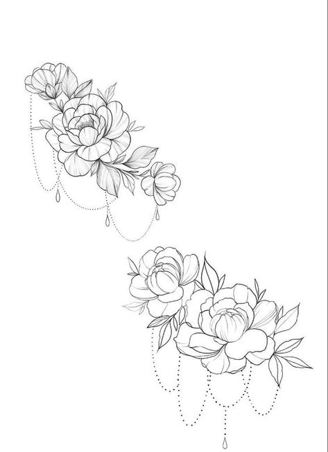 Small Floral Chest Tattoo, Flowers With Jewels Tattoo, Rose Chandelier Tattoo, Magnolia Chest Tattoo, Flower Chandelier Tattoo, Floral Chandelier Tattoo, Floral And Lace Tattoo, Flower And Jewel Tattoo, Flower Tattoo Template