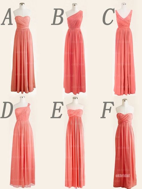 Coral Peach Bridesmaid Dresses, Bridesmaid Dress Mismatched, Coral Bridesmaid Dress, Peach Bridesmaid, Peach Bridesmaid Dresses, Bridesmaid Dress Chiffon, Bridesmaid Dresses Chiffon, Coral Bridesmaid, Lavender Bridesmaid Dresses