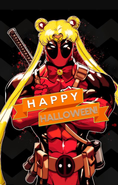 Deadpool Halloween, Deadpool 3, Comic Book Heroes, Day Wishes, Comic Styles, Halloween Wallpaper, Iron Man, Happy Halloween, Comic Art