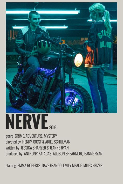 #aesthetic #minimalistposter #nerve #emmaroberts #davefranco Nerve Movie, Polaroid Movie Poster, Film Polaroid, Movies To Watch Teenagers, Iconic Movie Posters, Girly Movies, Film Posters Minimalist, Great Movies To Watch, Film Posters Vintage