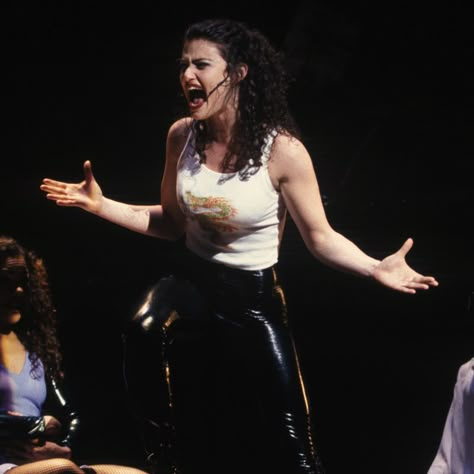 Maureen Rent Costume, Maureen Rent Aesthetic, Rent The Musical Costumes, Idina Menzel Rent, Maureen Johnson Rent, Idina Menzel Aesthetic, Rent Musical Aesthetic, Maureen Rent, Rent Aesthetic