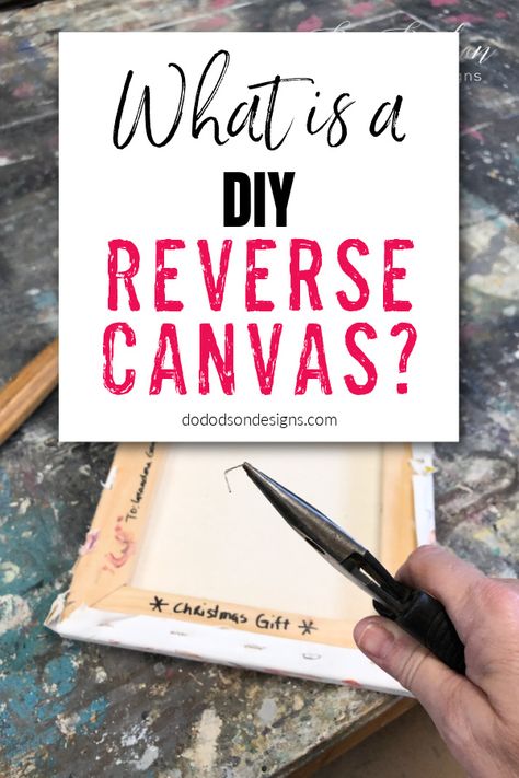 DIY Reverse Canvas Wall Art Painting Ideas Creative, Old Canvas Ideas Diy Projects, Upgrade Canvas Art, Craft With Canvas Board Ideas, Canvas Frame Repurpose, Upcycled Frames Ideas, Unique Ways To Frame Art, Cute Houses Drawings, Bust Out Canvas Ideas