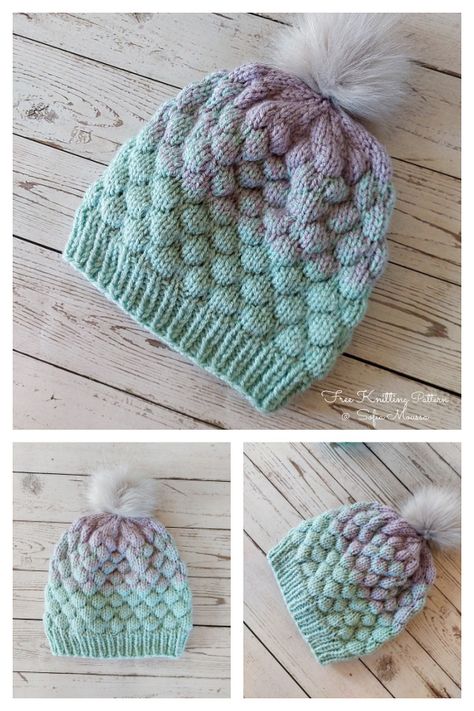 Bubble Beanie Hat Knitting Pattern, Knitted Bobble Hat Pattern Free, Free Knitting Pattern For Childs Bobble Hat, Free Bobble Hat Knitting Pattern, Bubble Hat Knit Pattern, Knitted Hats For Toddlers Free Pattern, Free Knit Hat Patterns For Toddlers, Bubble Knit Hat Pattern Free, Kids Knitted Hat