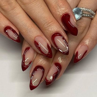 Dark Red Nails, Chic Nail Art, October Nails, Plaid Nails, Nagel Tips, Burgundy Nails, Fire Nails, Funky Nails, Chic Nails