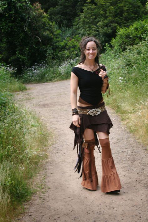 warrior:  belt and asymmetry Psytrance Outfit, Mystic Clothing, Psytrance Clothing, Elven Forest, Forest Festival, Look Festival, Boho Mode, Fest Outfits, Diy Kostüm