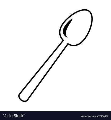 Spoon Illustration, Spoon Drawing, Fruit Coloring, Spoon Design, Fruit Coloring Pages, Spoon Art, English Worksheets For Kids, Alphabet Writing, Plastic Spoons