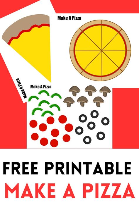 make a pizza cut and paste craft for kids Triangle Pizza Craft Preschool, Pizza Art And Craft For Preschool, P For Pizza Craft, Pizza Slice Template Free Printable, Pizza Craft For Preschool, Spaghetti Crafts For Kids, Free Pizza Printables, Pizza Toppings Printable For Kids, Crazy Pizza Day Preschool Activities