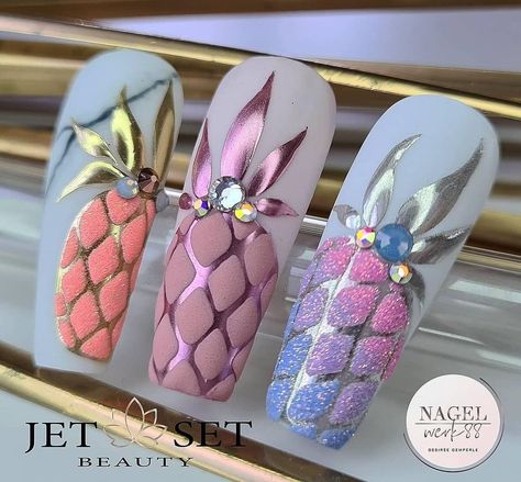 Flip Flop Nails, Tropical Nail Art, Mandala Nails, Quick Nail Art, Sugar Nails, April Nails, Purple Acrylic Nails, Tropical Nails, Sassy Nails