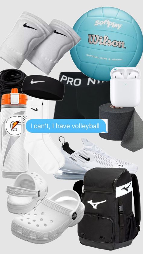 #volleyball #volleyballgirl Volleyball Things To Buy, Volleyball Checklist, Volleyball Fits, Volleyball Things, Volleyball Aesthetic, Basketball Outfit, Sport Essentials, Volleyball Girl, Volleyball Gear