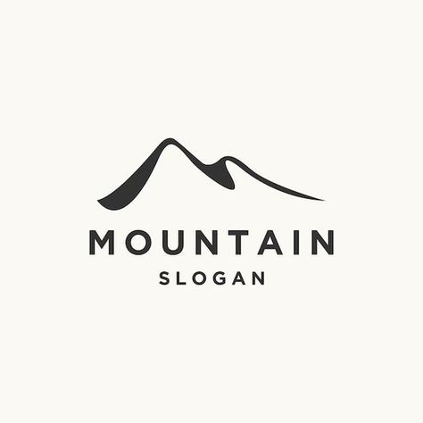 Modern Logo Design Hill Logo Design, Mountain Logo Design Ideas, M Mountain Logo, Logos With Mountains, Mountain Logo Minimalist, Mountain Logo Vector, Logo Montagne, Trail Logo, Mountain Logo Design