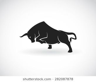 Vector of a bull design on white background. Wild Animals. Easy editable layered vector illustration. Toro Logo, Taurus Logo, Taurus Bull Tattoos, Taurus Bull, Bull Tattoos, Taurus Tattoos, Bull Logo, A Bull, Black Bull