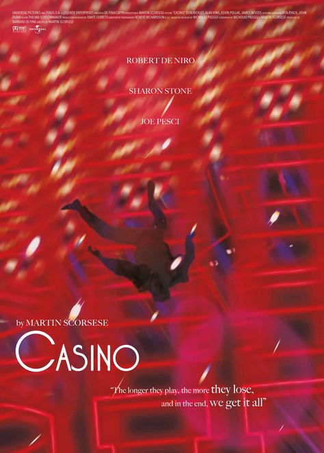 Casino Casino 1995, Classic Films Posters, Casino Movie, Film Poster Design, Movie Posters Design, Kids' Movies, 10 Pm, Cinema Posters, Alternative Movie Posters