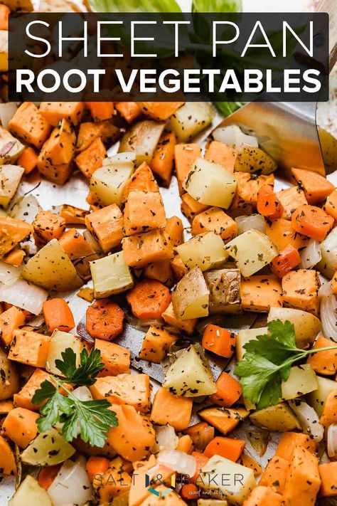 Roasted Veggie Sheet Pan Dinner, Sheet Pan Root Vegetables, Sheet Pan Vegetables And Potatoes, Sheet Pan Veggies Only, Roasted Sheet Pan Veggies, Roasted Veggies In Oven Baking Sheet, Air Fryer Sheet Pan Recipes, Roasted Root Vegetables Oven, Sheet Pan Roasted Potatoes