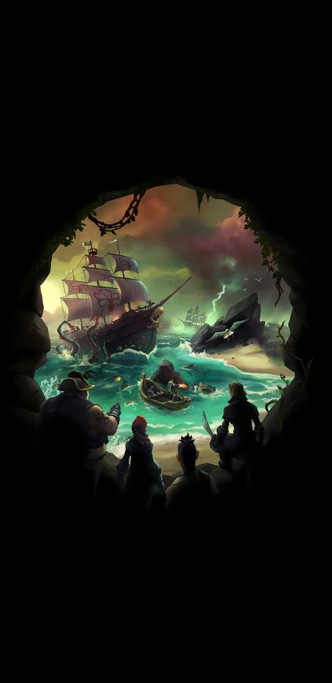 Sea Of Thieves Wallpaper, Die Simpsons, Plan Image, Sea Of Thieves, Pirate Life, Samsung Wallpaper, Phone Photography, Pirates Of The Caribbean, Shrek