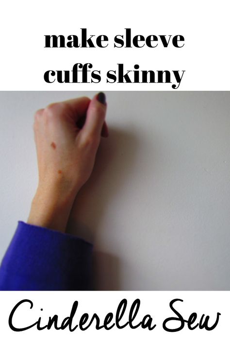 Sew a tighter cuff on the sleeve of your sweaters, sew easy! No machine needed. How To Tighten Sweater Cuffs, How To Fix Stretched Out Sweater Sleeves, How To Shorten Sleeves With Cuffs, Sweater Sleeves Too Long Hack, Shorten Sweater Sleeves, Sweater Repair, Clothes Repair, Easy Hand Sewing, Sweater Hacks